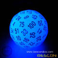 Bescon Glowing Polyhedral 100 Sides Dice , Luminous Glow in the Dark D100 Dice